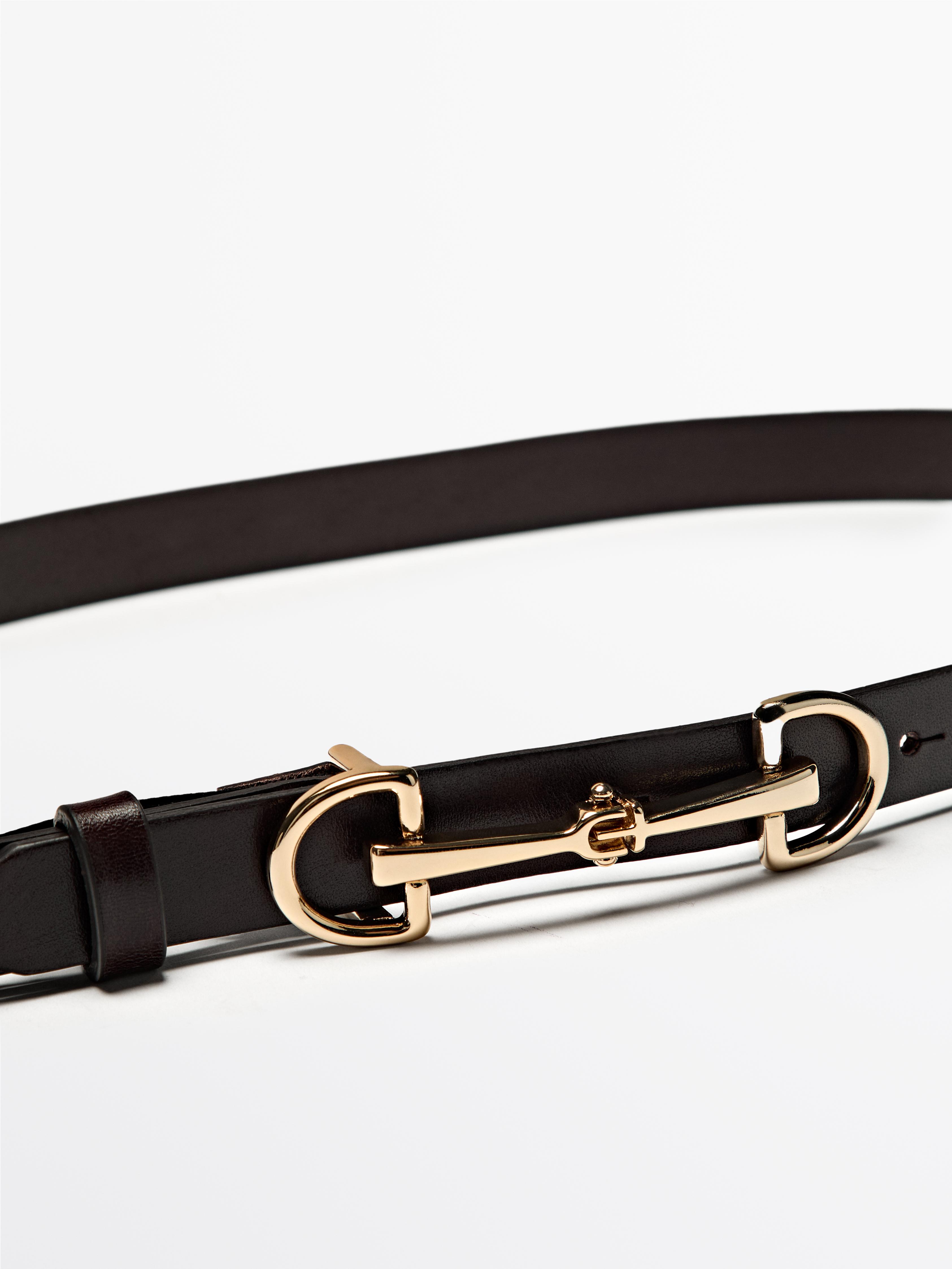 Ceinture équestre en cuir nappa